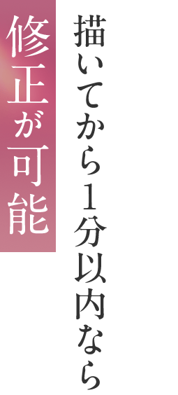 描いてから1分以内なら修正が可能