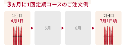 3ヵ月に1回定期コースのご注文例